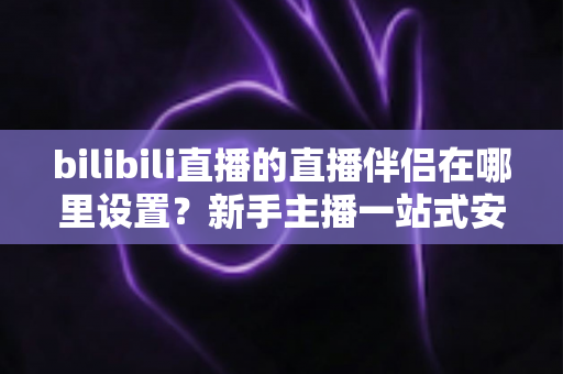 bilibili直播的直播伴侣在哪里设置？新手主播一站式安装与配置完全指南
