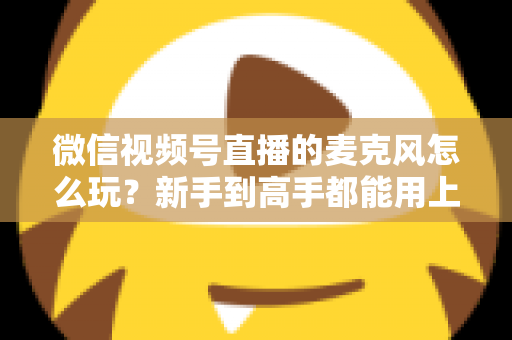 微信视频号直播的麦克风怎么玩？新手到高手都能用上的音质提升实战指南