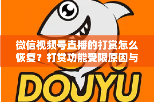 微信视频号直播的打赏怎么恢复？打赏功能受限原因与找回方法全解析