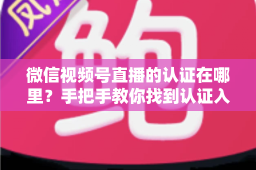 微信视频号直播的认证在哪里？手把手教你找到认证入口并完成直播认证