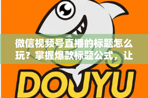 微信视频号直播的标题怎么玩？掌握爆款标题公式，让你的直播间流量翻倍的实战指南