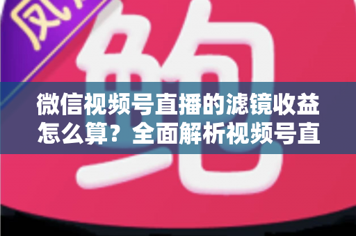 微信视频号直播的滤镜收益怎么算？全面解析视频号直播收益规则与提现技巧