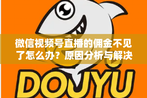 微信视频号直播的佣金不见了怎么办？原因分析与解决方法全攻略