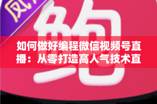 如何做好编程微信视频号直播：从零打造高人气技术直播间的实战指南
